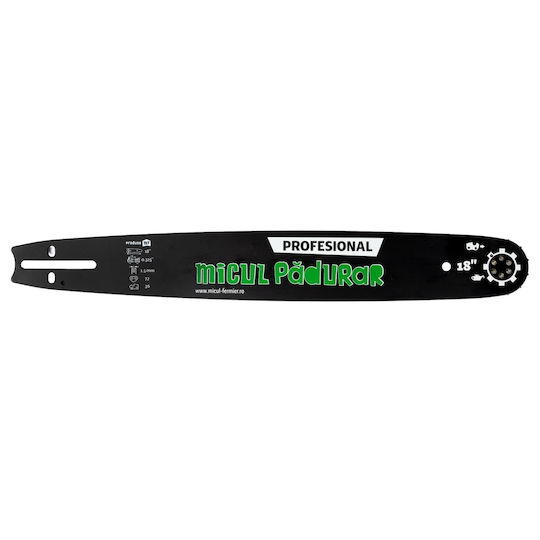 Micul Padurar Profesional Lamă Drujbă 18" Pas 325" Grosime 1.5mm 72 Zale de Antrenare 36 Dinți 6 Nituri