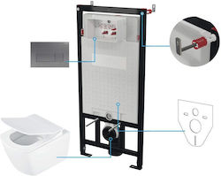 Deante Wall Mounted Plastic Toilet Flush Rectangular Low Pressure