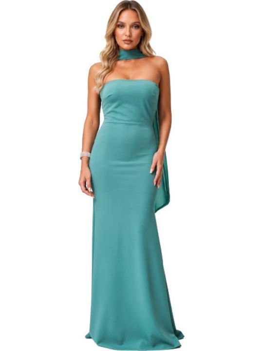 Summer Maxi Dress for Wedding / Christening Strapless Mint