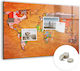 Magnetic Board World Map Flags One Magnet 60x40