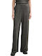 Women's Fabric Trousers Black Glitter