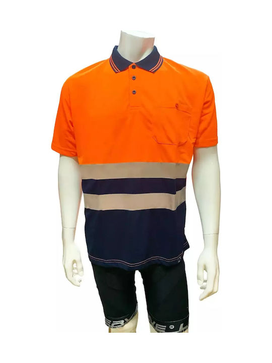 Мъжка Работна Тениска Cn Club Nautico Working Line Shirt 0668420-xl 10-502 Рефлективна Дишаща XL Оранжева