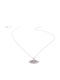 Necklace Eye in 9 K White Gold with Blue Zircon