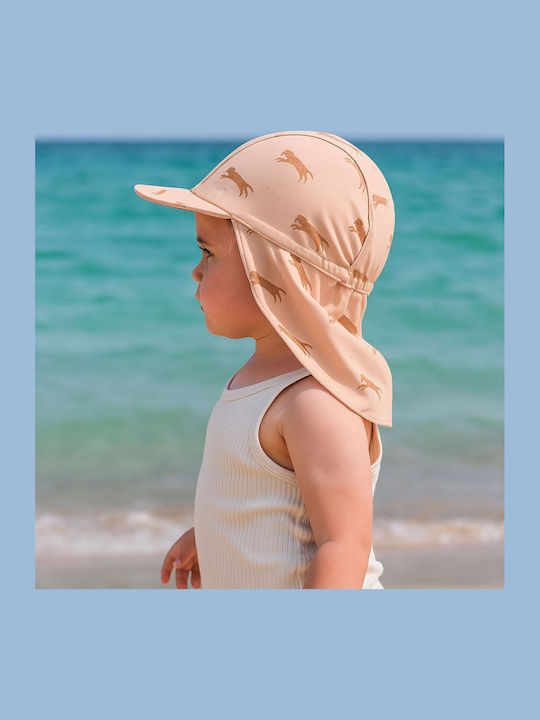 Swim Essentials Kids Fabric Sunscreen Brown Hat