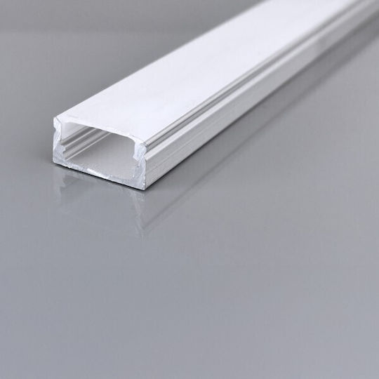 Eurolamp Εξωτερικό Προφίλ Αλουμινίου Ταινίας LED 200x1.7x0.7εκ.