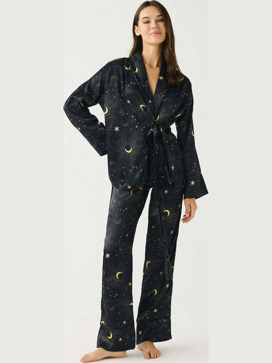 Summer Women's Pyjama Set Navy Blue