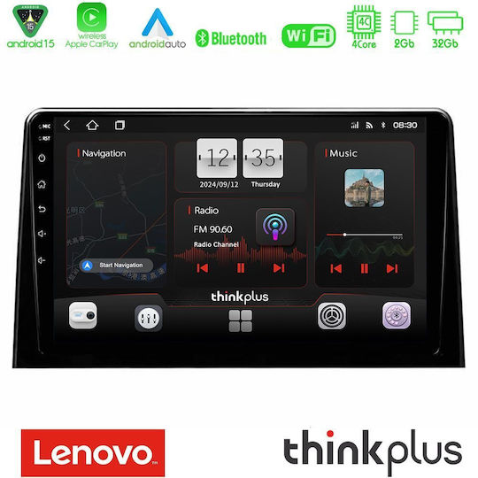 Lenovo Car Audio System for Peugeot Partner Citroen Berlingo 2020 Bluetooth USB AUX WiFi GPS Apple CarPlay Android Auto with 10" Touch Screen