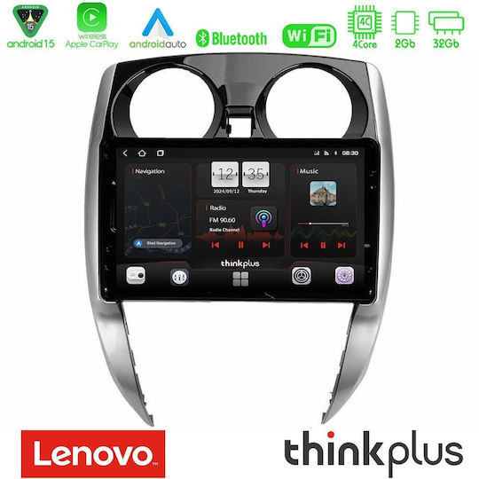 Lenovo Car Audio System for Nissan Note 2013-2018 (Bluetooth/USB/AUX/WiFi/GPS/Apple CarPlay/Android Auto) with 10" Touch Screen