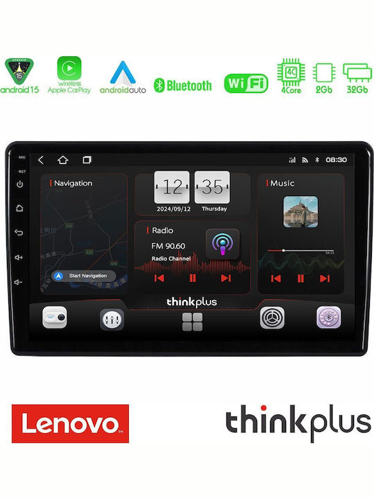 Lenovo Car Audio System for Opel Combo / Vectra / Meriva / Vivaro / Agila Renault Trafic Nissan Primastar (Bluetooth/USB/AUX/WiFi/GPS/Apple CarPlay/Android Auto) with 10" Touch Screen