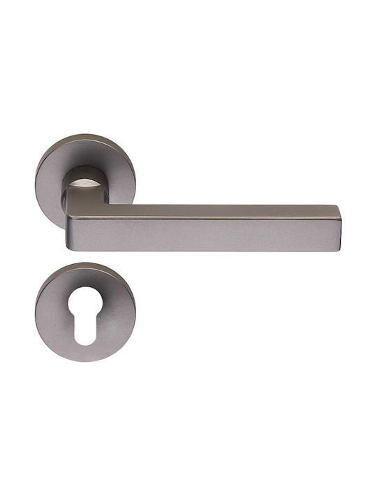 Zogometal Middle Door Lever Pair Graphite Smoked