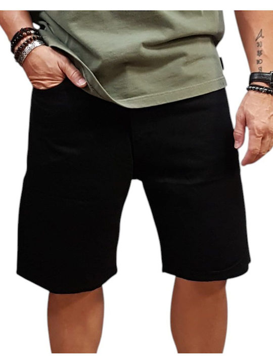Pantaloni Scurți Bărbați Denim Negri