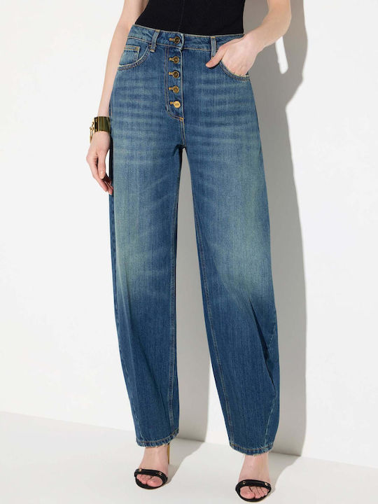 High Rise Women's Jean Pants in Balloon Leg Style