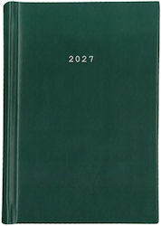 Next Basic Tagebücher A4 2027 Grüne Leder-Akademische Personalisierung