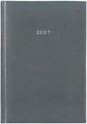 Next Basic Agenda A4 2027 Grey Leather Personalization