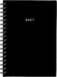 Next Basic Ημερήσια Ατζέντα A4 2027 Μαύρη Δερμά...