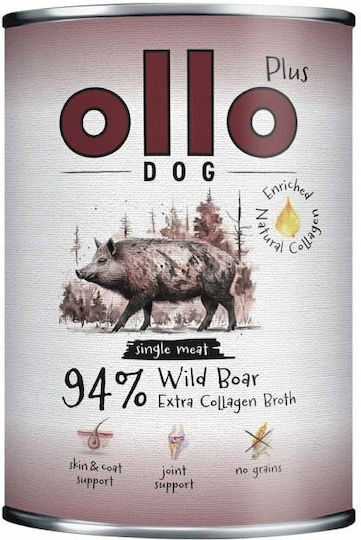 Ollo Wet Dog Food in Cans with Wild Boar 800gr