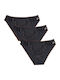 Women's Slip 3Pack with Lace Black