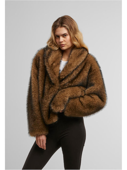 Short Women's Fur Brown/Black