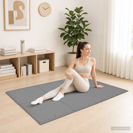 vidaXL Δάπεδα Παζλ Γυμναστηρίου Γκρι 60x60cm 50τμχ
