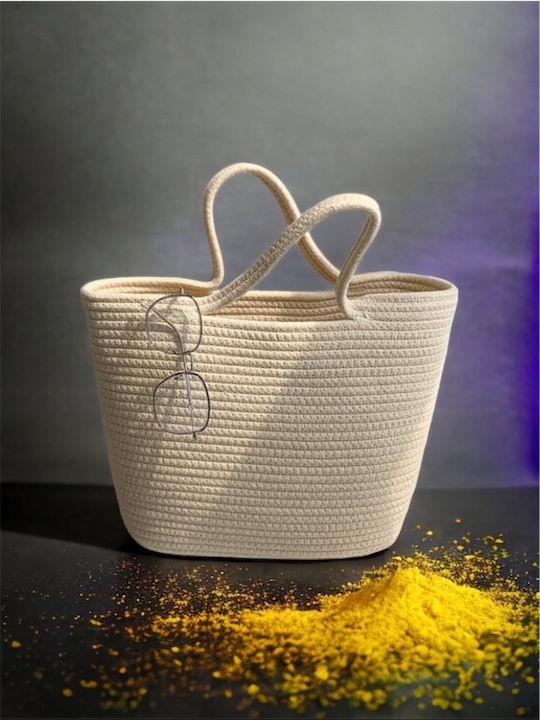 Korbweide Strandtasche Beige