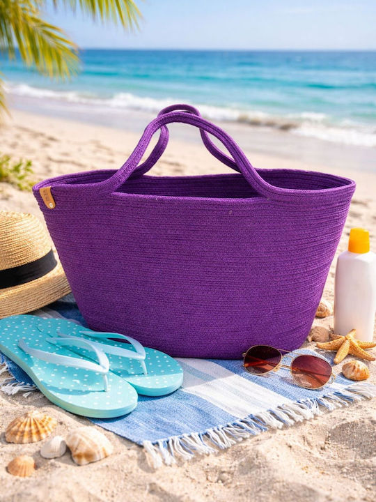 Enpapa Korbweide Strandtasche Lila