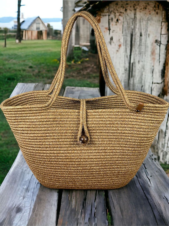 Wicker Beach Bag Multicolour