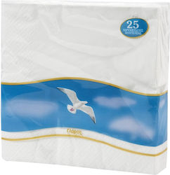 Glaros 25 White Napkins