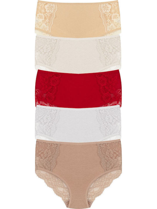 Baumwolle Damen-Slips MultiPack mit Spitze