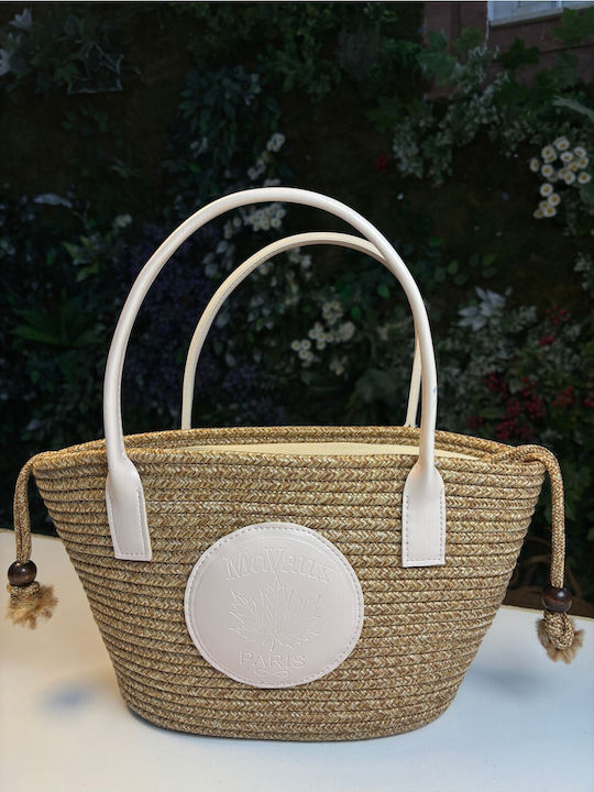 Geantă De Plajă Din Wicker Bej