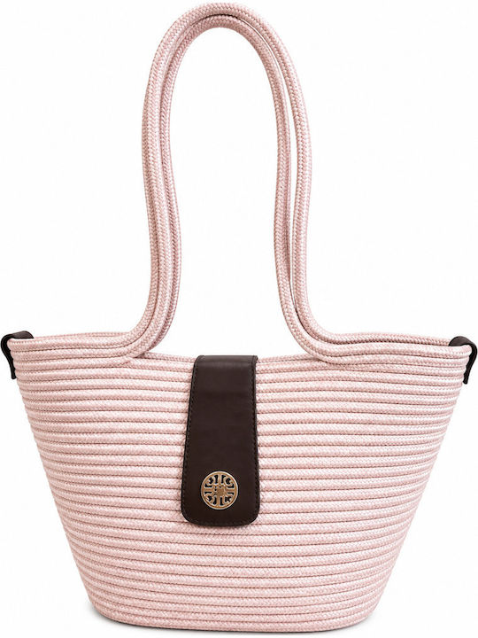 Enpapa Korbweide Strandtasche Rosa