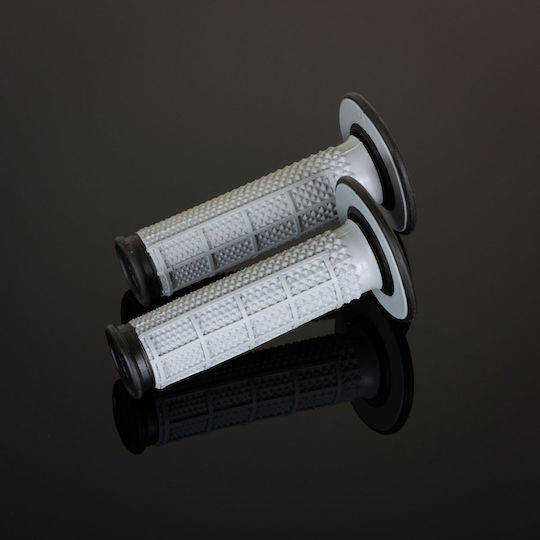 Renthal Mx Dual Compound Tapered Half Waffle Grips Two-component Color Gray Black