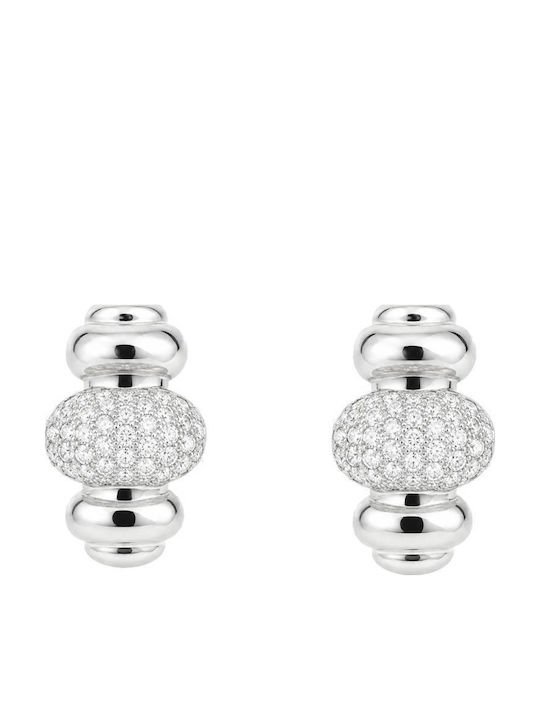 Jools Silver Hoop Earrings with Stones