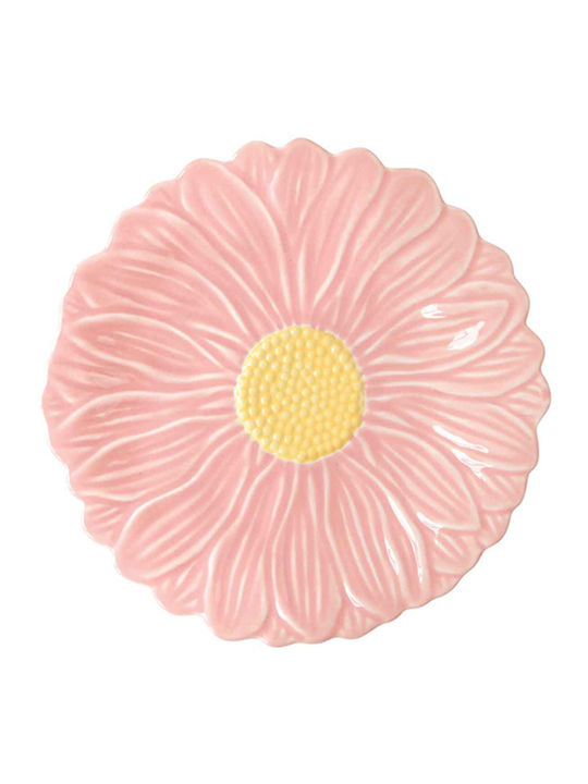 Easylife Shallow Porcelain Pink Plate With Diameter 16cm