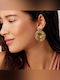 Gold Plated Earrings with Stones