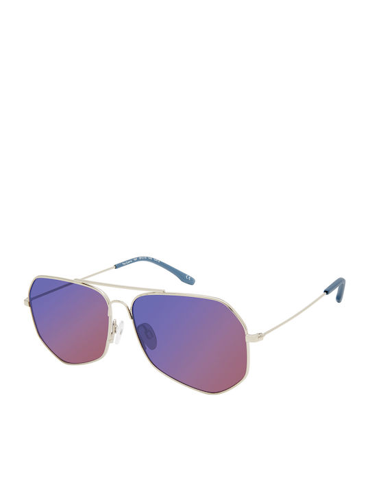 Prive Revaux Unisex Sunglasses with Silver Frame and Purple Lens