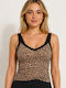 Sleeveless Cotton Brown Women's Undershirt