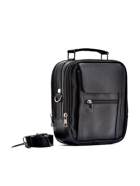 Leather Men's Handbag Black