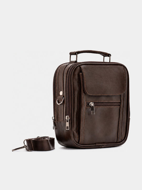 Leather Men's Handbag Brown