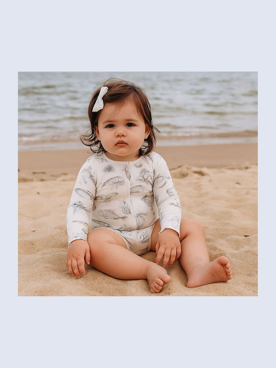 Swim Essentials Kids One-Piece Swimwear With Long Sleeve Girls Sea Life