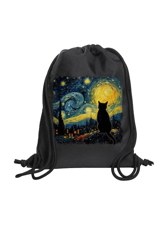 Koupakoupa Starry Night Cat Детска Раница Черна...