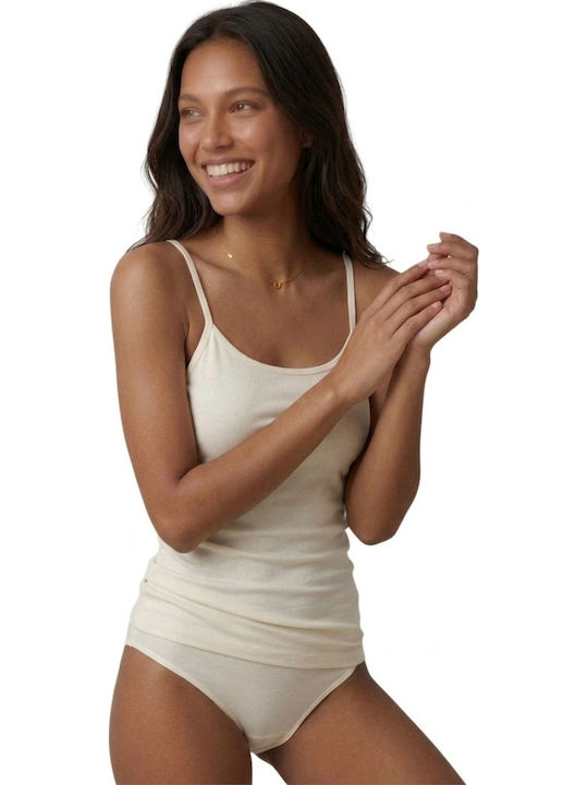 Fără mâneci Bej Tricou pentru femei