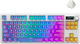 Ajazz MK87 Pro Wireless Gaming Mechanical Keyboard Tenkeyless with RGB Lighting English US Transparent Gradient Blue-Purple Pink-Orange