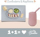 Ezpz Silicone Feeding Set with Anti-Slip Base Pink 2 Pieces