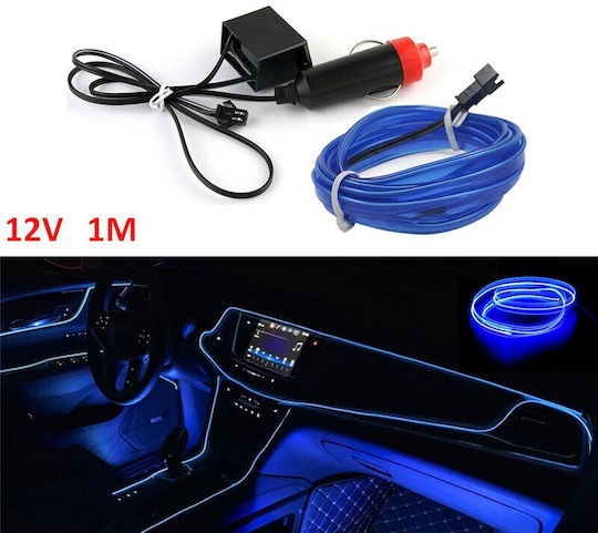 LED интериорна светлинна лента за табло синя светлина 12V 1 m Ambient осветление