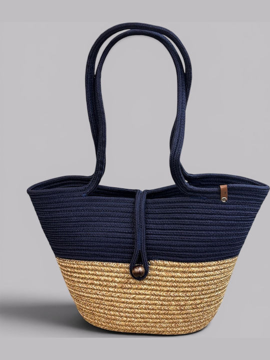 Wicker Beach Bag Multicolour