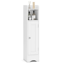 Costway Dulap de baie 18x19.5x80cm Alb JV12830WH