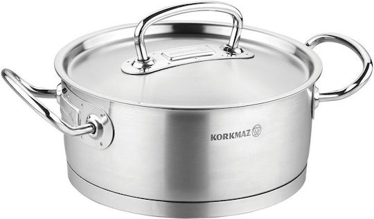 Korkmaz Proline Неръждаема Плитка Тенджера 1.5lt / 16cm