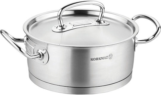 Korkmaz Proline Oală Joasă din Oțel Inoxidabil 5lt / 24cm