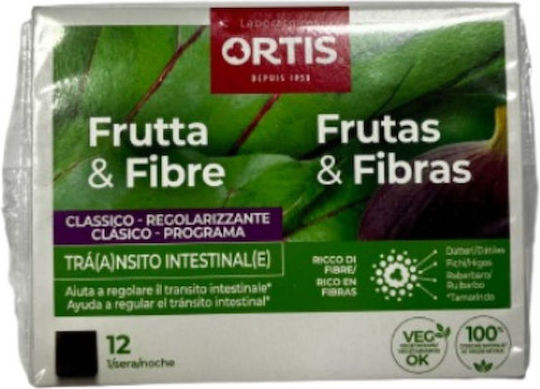 Ortis Fruits & Fibres Regular Ειδικό Συμπλήρωμα Διατροφής 12 κάψουλες