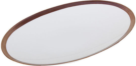 Porland Oval Serving Platter made of Porcelain Brown 24x14cm